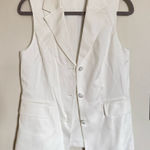 Elie Tahari  NWT Sky White Blazer Vest Top Jacket Women’s Size M / S Photo 0
