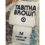 Tabitha Brown Target Puff Sleeve Dress M Linen Blend Rainbow Leaf Print Boho Blue Size M Photo 7