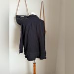 Pink Lily Black Textured Button-Up Long Sleeve Shirt, Size Medium Photo 2