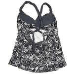 Kona Sol Strappy Back Tankini Top Grey Snake Print Neutral Black White NWOT S Photo 3