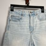 American Eagle  Mom Shorts High Rise Light Wash Distressed Jean 90s Denim Size 6 Photo 1