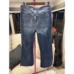 Liverpool Los Angeles Jeans Women's 8/29 Hannah Cropped Flare Raw Hem Whiskered Blue Photo 3
