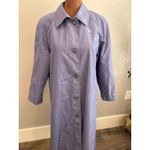 Vintage Gallery Petite Women's Long Lavender Trench Coat Collar Sz 6 Purple Photo 1