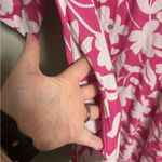 Laetitia 100% Linen Shirt Dress Midi Maxi Italy Made Size Large New Vacation Pink Photo 5