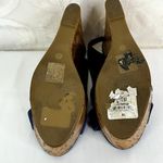 DOLCE VITA Women’s Jill Open Toe Slingback Wedge Sandal Suede Blue Size 10 Photo 3