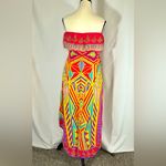 Flying Tomato • Flounce Strapless Dress Size Large Tribal High Low Colorful Cute Photo 2