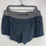 Zella  Womens XL Lined Athletic Shorts Striped Waistband‎ Pockets Gray Blue Gym Photo 2