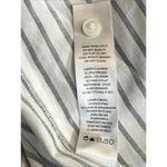 Revolve Frame  Linen Blend Striped Organic Short Sleeve Button Up Blouse Size XS Photo 5