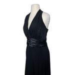 Evan Picone Sequin Cocktail Dress Black Halter V Photo 3