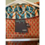 Gabby Skye  Orange & Blue Printed Sleeveless Fit & Flare Mini Dress 12 Photo 3