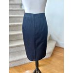 Talbots NWT  Denim Chambray Ruffle Pocket Pencil Skirt Photo 3
