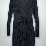 EXPRESS Petite Grey Tie Knot Sweater Long-Sleeve Dress Sz SP Photo 0