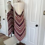 Y2k vintage stripe scarf hem halter midi dress Pink Size 14 Photo 4