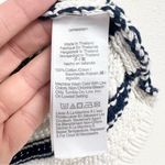 Madewell Crochet-Knit Crewneck Sweater Tank in Ivory and Navy Size XXS Photo 9