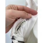 Alice + Olivia  Primrose Cowl Neck Belted Solid White Wide Leg Jumpsuit Size 14 Photo 5