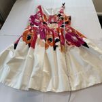 Calvin Klein Floral Sleeveless Scoopneck Fit Flare Cotton Dress Size 12 Pockets Photo 10