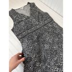 Croft & Barrow  Black & White Paisley Sleeveless Midi Dress Cotton Plus Size 16 Photo 4