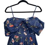 Sea New York NEW NWT  Julian Floral Embroidered Off The Shoulder Midi Dress Navy Photo 7