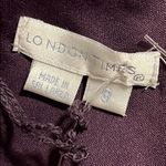 London Times  women’s size 8 eggplant cocktail evening dress layered ruffle zips Photo 7