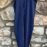 Nike  blue & white polka dot yoga legging pants high rise 7/8 length size XS NEW Photo 7