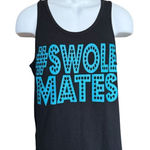 Bella Canvas Womens Bella + Canvas Black Activewear Swole Mates Fitness Workout Tank - Sz S Photo 0