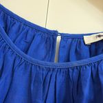 Madewell Shirred Puff Sleeve Top Cotton Silk Voile in Bright Sapphire Size Large Photo 8