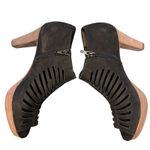 Paul Green  Black Suede Peep toe ankle bootie heels stacked platform,Size 4.5 NWB Photo 5