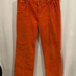 DKNY Y2K  Jeans pumpkin orange corduroy mid-rise flare East Village Jean sz 8 Photo 9