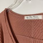 Free People Coraline oversized waffle knit vneck long sleeve thermal top Large Photo 2