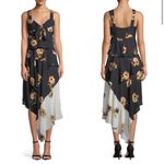 ALC Frank A.L.C. Natalia Tiered Floral Two-Tone Ruffled Silk Dress 763 Photo 2