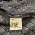 Etcetera NWOT flax linen blend stretch shirt dress navy blue 4 Photo 5