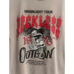 Charlotte Russe  T Shirt Womens Size L Reckless Outlaw Tour Graphic Tee Gray NEW Photo 4