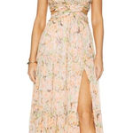 ASTR The Label Coral Floral Fritillaria Maxi Dress SZ Small Boho Wedding Guest Photo 0