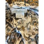 Shoshanna TAN FLORAL PAISLEY Printed Tie-Neck Puff Sleeve Blouse Top XS #158 Photo 2