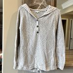 Old Navy Pullover Cotton Hoodie Warm Sweater Hooded Crochet Womens Large Taupe Photo 1
