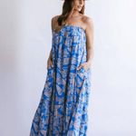 SUNSHINE TIENDA MAXI SEASHELL DRESS Blue Size XS Photo 1