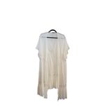 Bloomchic Plus Size White crochet boho Kimono Cardigan cover up duster Sz 22 Photo 1