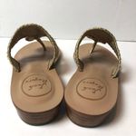 Jack Rogers Jacks Demi Wedge Sandals Gold Thong Sandal with Stacked Wedge Photo 3