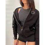 Salty Savage OG Smile F*ck Off Classic Full Zip Hoodie in Black Unisex Small Photo 5