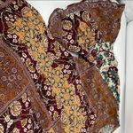 Avenue  Women's Patchwork Floral Blouse - Brown and Cream Photo 5