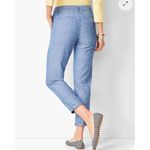 Talbots  Light Blue Chambray Crop Pants Women's Size 6 NWT Photo 1