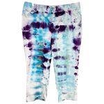 Cato  Size 12 Pants Smiling River Tie Dye Handmade‎ Blue Purple Curvy Boho 1366 Photo 9