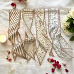 4 Piece Satin Style‎ Khaki Tan Floral Selection Twillies Photo 7