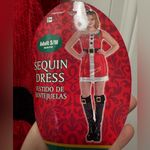 NWT Amscan Vibrant Red Sequin Santa Dress Costume Small Medium Photo 4