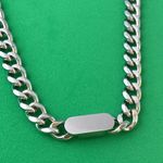 Titanium Steel Link Chain Necklace for Men Women,Punk Hip Hop Necklace Silver Photo 1