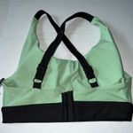 We Wore What  solid scoop bra top small green and black cross back Photo 8
