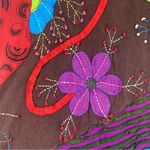 Rising International size medium Floral Long Sleeve Dress boho indie unique Blue Photo 4