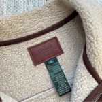 Ralph Lauren Lauren  Brown Shearling Lined Faux Suede Barn Vest Women’s Size XL Photo 8