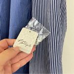 Free People NWT We The Free Striped Up Shirt - Blue Combo Size XL Photo 7