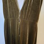 Jenny Yoo  Bridesmaid Dress Logan Elegant Velvet Evening Olive Green V-Neck Photo 8